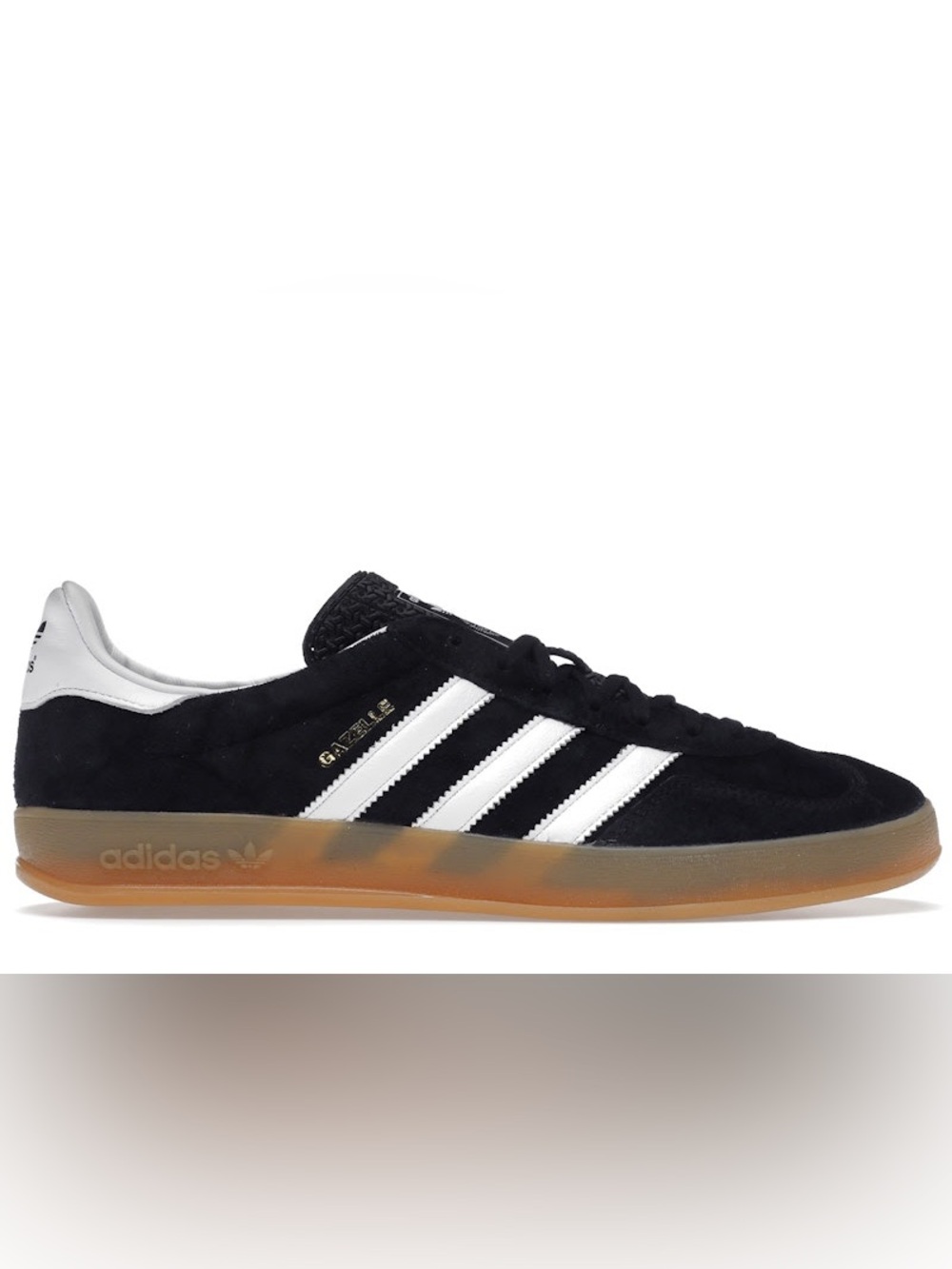 adidas Gazelle Black White with Gum Sole